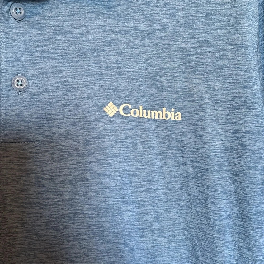 Columbia Omni-Wick men’s blue short sleeve polo shirt size medium - Picture 3 of 8